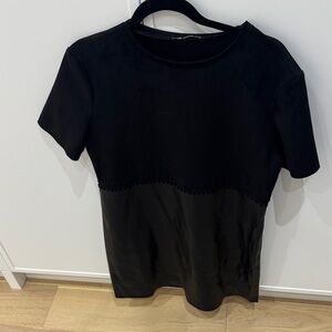 Zara Black Short Sleeve Dress Tee